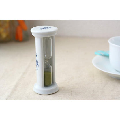 cerapockke Rose Bear 3-Minute Hourglass, Made in Japan Seto Ware Tea Timer for Herb & Black Tea