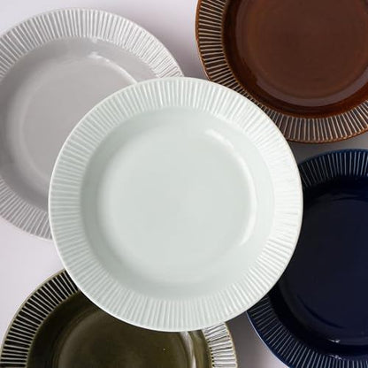aito Sogi Curry & Pasta Plate 21cm - Microwave & Dishwasher Safe Mino Ware Navy Japan