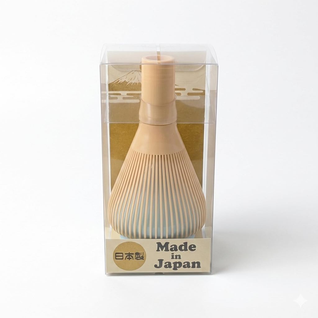 Made in Japan Ivory Resin Chasen Matcha Tea Whisk, Dishwasher Safe, Durable Reusable Tool