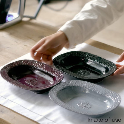 Aito Lien Oval Bowl 26×16 cm – Mino Ware Antique-Style, Microwave & Dishwasher Safe, Made in Japan