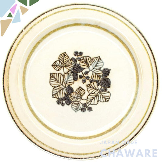 Aito Anyware "Feuille" L 24cm Ceramic Plate – Mino-yaki, Made in Japan