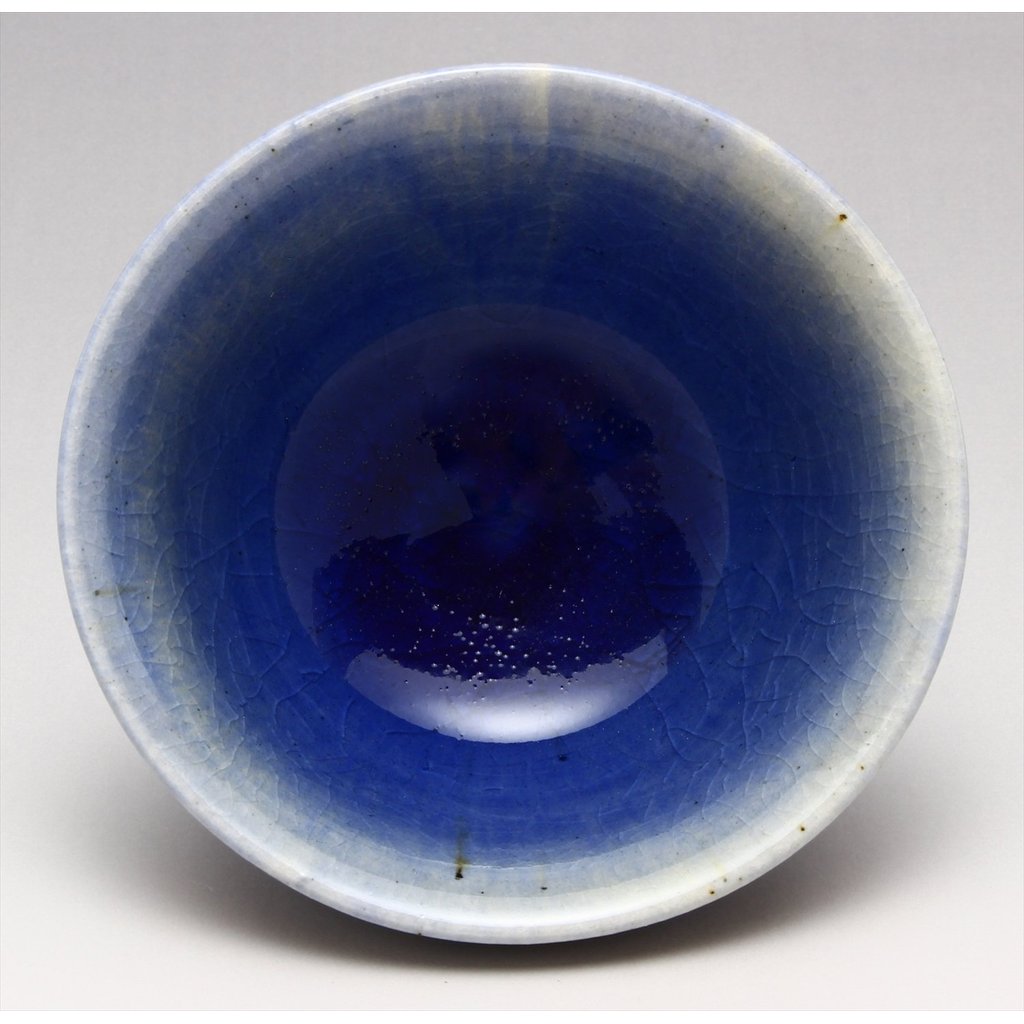 Seto Ware Masaya Kato Blue Striped Rice Bowl (11cm x 5.3cm) Made in Japan