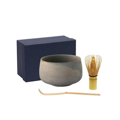 World Create Japanese Matcha Tea Set, 3-Piece Gold-Accented Glaze, 480ml, Model 14981