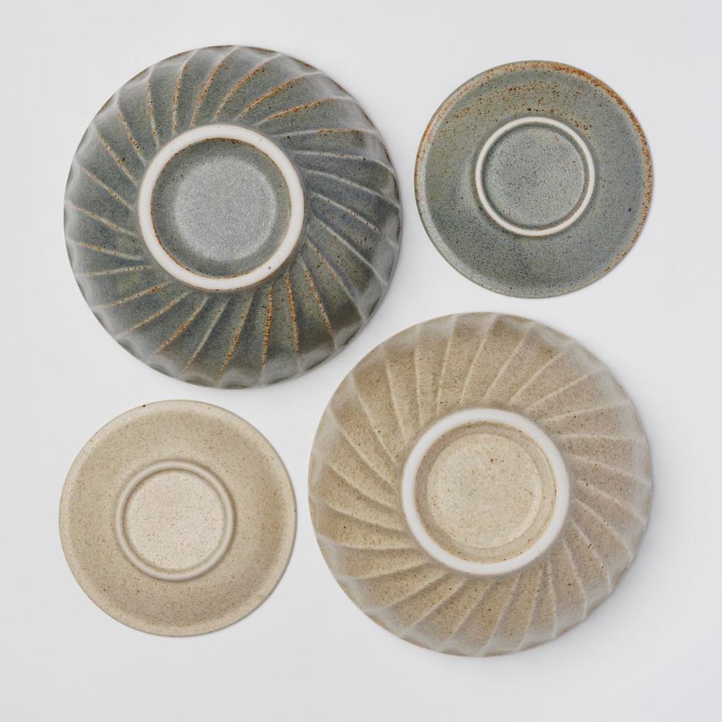 Aito Mino Ware Ceramic Rice Bowl & Tableware Pair Set, Microwave & Dishwasher Safe, Japanese-Made