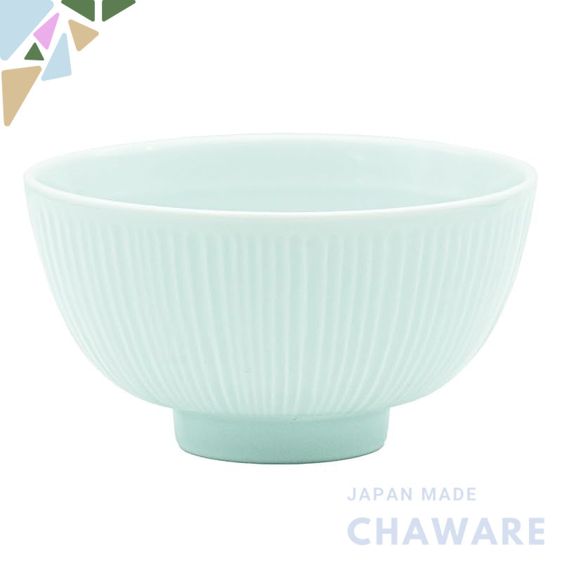 aito 'Sogi' 11cm Rice Bowl - Light Blue Mino Ware Ceramic, Microwave/Dishwasher Safe, Japan