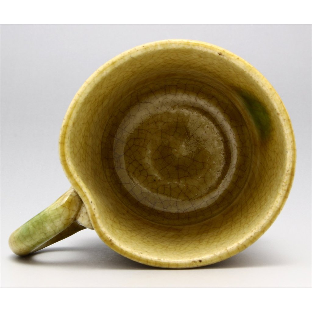 Seto Ware "Kato Rokubei" Coffee Cup & Saucer - 150ml, Yellow Seto Floral, Gift Boxed, Made in Japan