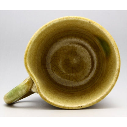 Seto Ware "Kato Rokubei" Coffee Cup & Saucer - 150ml, Yellow Seto Floral, Gift Boxed, Made in Japan