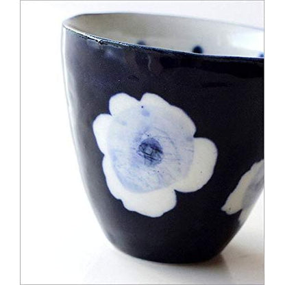 Stylish Japanese Seto-yaki Ceramic Yunomi Tea Cup 210cc RURI Free Cup - Cute Handcrafted Pottery
