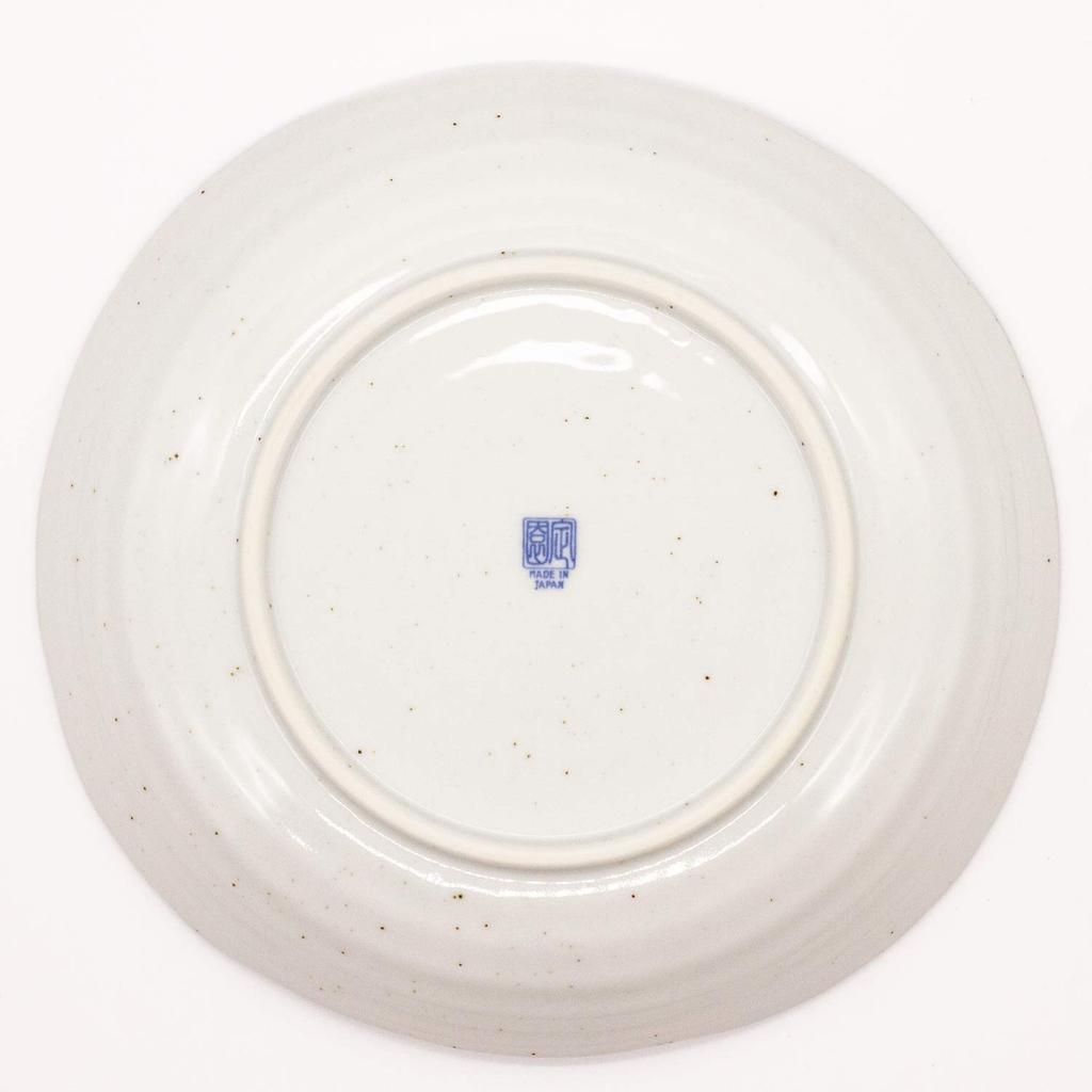 Mino Ware Oval Pasta & Curry Plate, Approx. 25×23 cm – Made in Japan, Microwave & Dishwasher Safe, Handcrafted Pattern