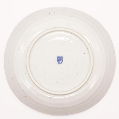 Mino Ware Oval Pasta & Curry Plate, Approx. 25×23 cm – Made in Japan, Microwave & Dishwasher Safe, Handcrafted Pattern