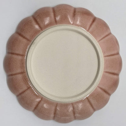 Seto Ware "Rinka" Chrysanthemum Scalloped 16cm Side Plate Made in Japan