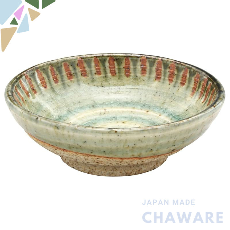 Seto Ware Shinsen Pottery Ash-Glazed "Tokusa" Pattern Japanese Tableware – Plates & Bowls (Made in Japan)