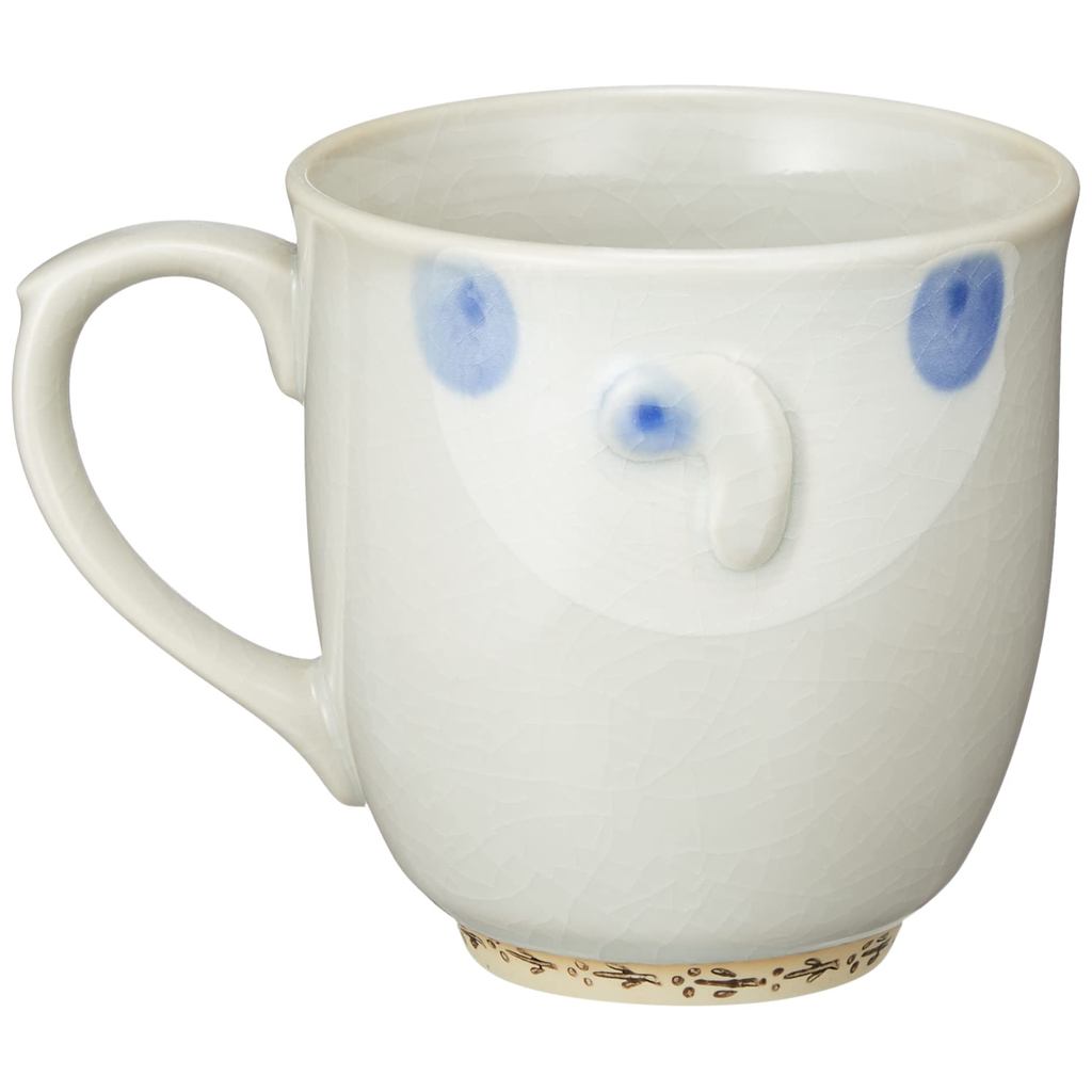 Seto Ware "Kawaii Utsuwa" Cat Mug 250ml - Blue Ceramic Cup with Fish Tail Design, Yumekobo Japan