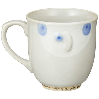 Seto Ware "Kawaii Utsuwa" Cat Mug 250ml - Blue Ceramic Cup with Fish Tail Design, Yumekobo Japan