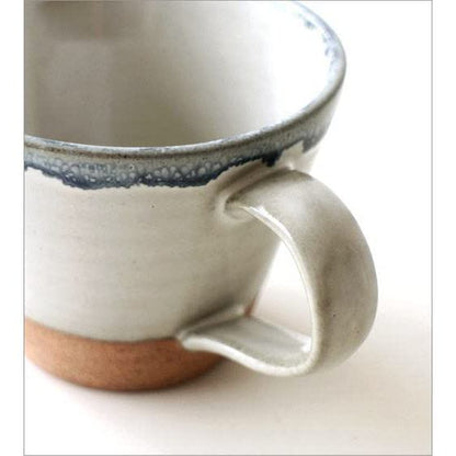 Seto-yaki Ceramic Cup & Saucer 170ml Made in Japan Coffee Cup Set Nuvola Blue Microwave/Dishwasher Safe