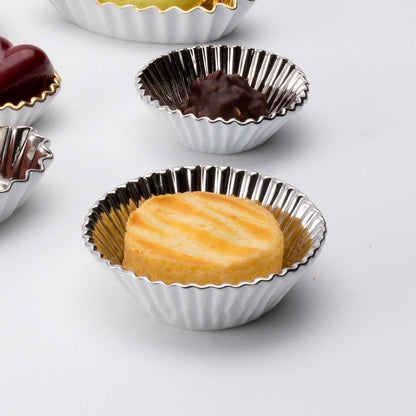 Floyd Candy Cup (L) 8cm Small Dish Set of 2 - Silver Mini Plates / Soy Sauce Dishes, Japan