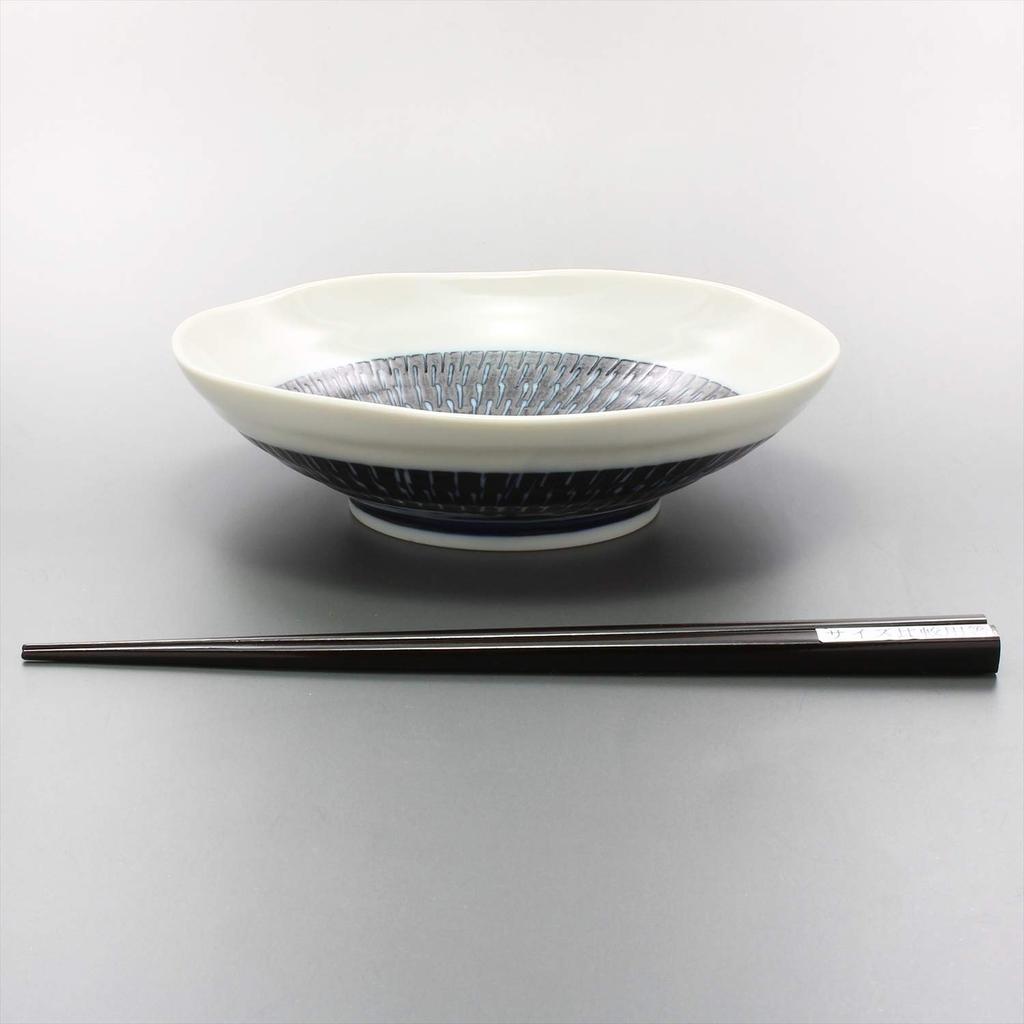 Mino Ware Tobikanna Indigo Bowl 17cm×5cm Lightweight Deep Dish Microwave & Dishwasher Safe Japan
