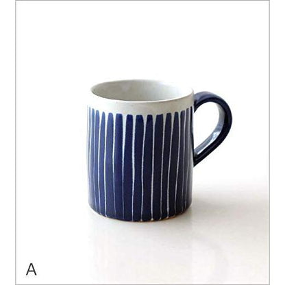 SUI Seto Ceramic 230ml Stripe Mug — Modern Line Design, Microwave & Dishwasher Safe, Made in Japan