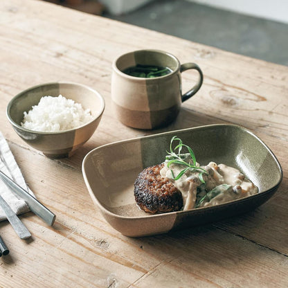 aito Seisakusho Tone on Tone Ceramic Tableware - Microwave & Dishwasher Safe, Mino Ware, Made in Japan
