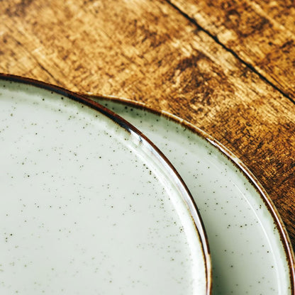 aito "Grain" Mino Ware Ceramic Plate – Microwave & Dishwasher Safe, Made in Japan (15 cm / 23 cm, Blue or Brown)