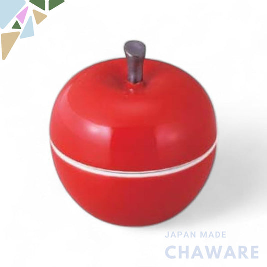 Takumibifu Arita-yaki 5cm Mini Appetizer Plate - Red Apple Lidded Dish for Condiments, Japanese-made