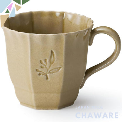 Antique Olive Relief Mug 300ml Seto Ware 9x8.4cm Microwave/Dishwasher Safe Japan-made Gift 2025