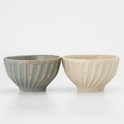Aito Mino Ware Ceramic Rice Bowl & Tableware Pair Set, Microwave & Dishwasher Safe, Japanese-Made