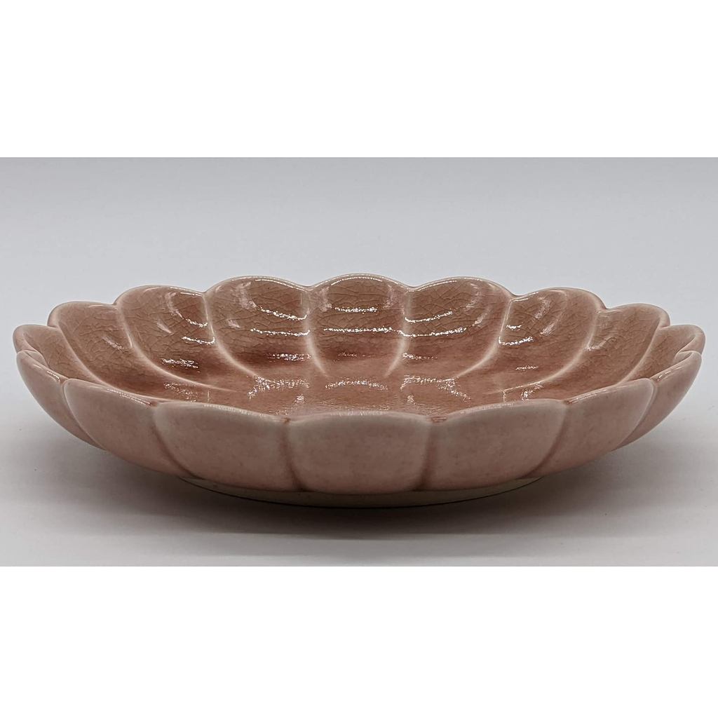 Seto Ware "Rinka" Chrysanthemum Scalloped 16cm Side Plate Made in Japan