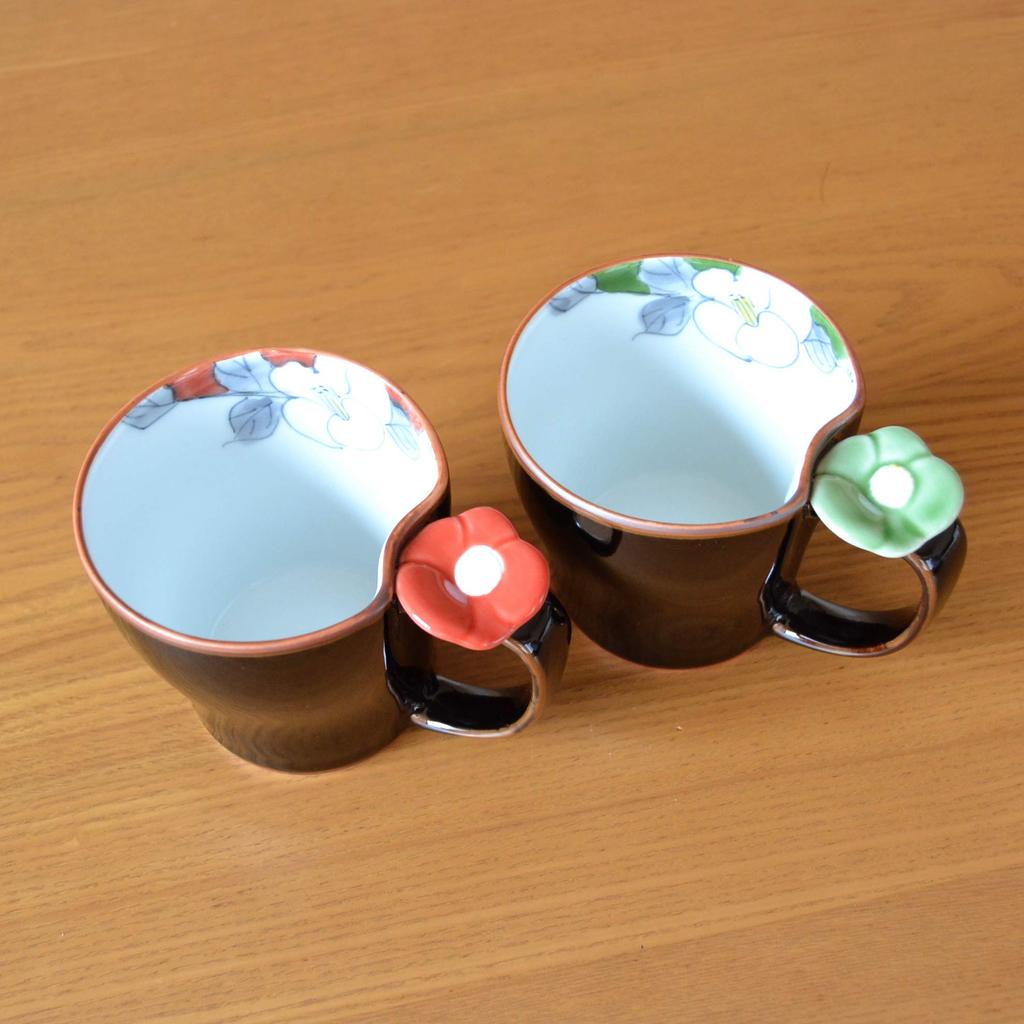 Arita Porcelain Mug Pair - Boxed Gift, Microwave-Safe Coffee Cups, Floral Hand-Painted, Japan