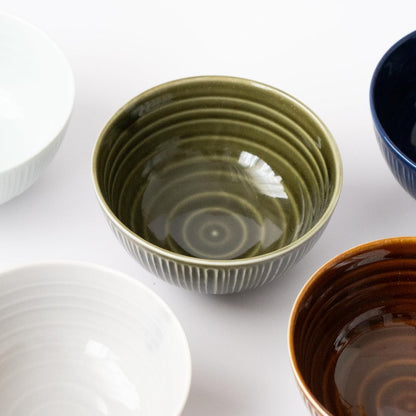 aito 'Sogi' 11cm Rice Bowl - Light Blue Mino Ware Ceramic, Microwave/Dishwasher Safe, Japan