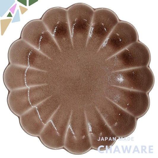 Seto Ware "Rinka" Chrysanthemum Scalloped 16cm Side Plate Made in Japan