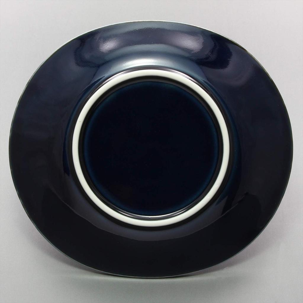 Mino-yaki Blue Floral Oval Serving Plate - Japanese Ceramic Side Dish, Made in Japan 132-5009