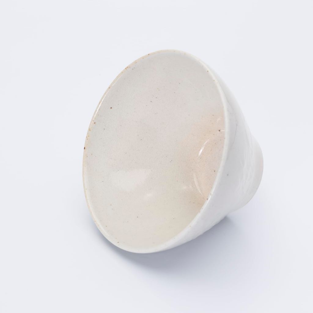 Aito Seisakusho 'Ha Gohon-te' White Seto Ware Rice Bowl 11cm Microwave & Dishwasher Safe, Japan