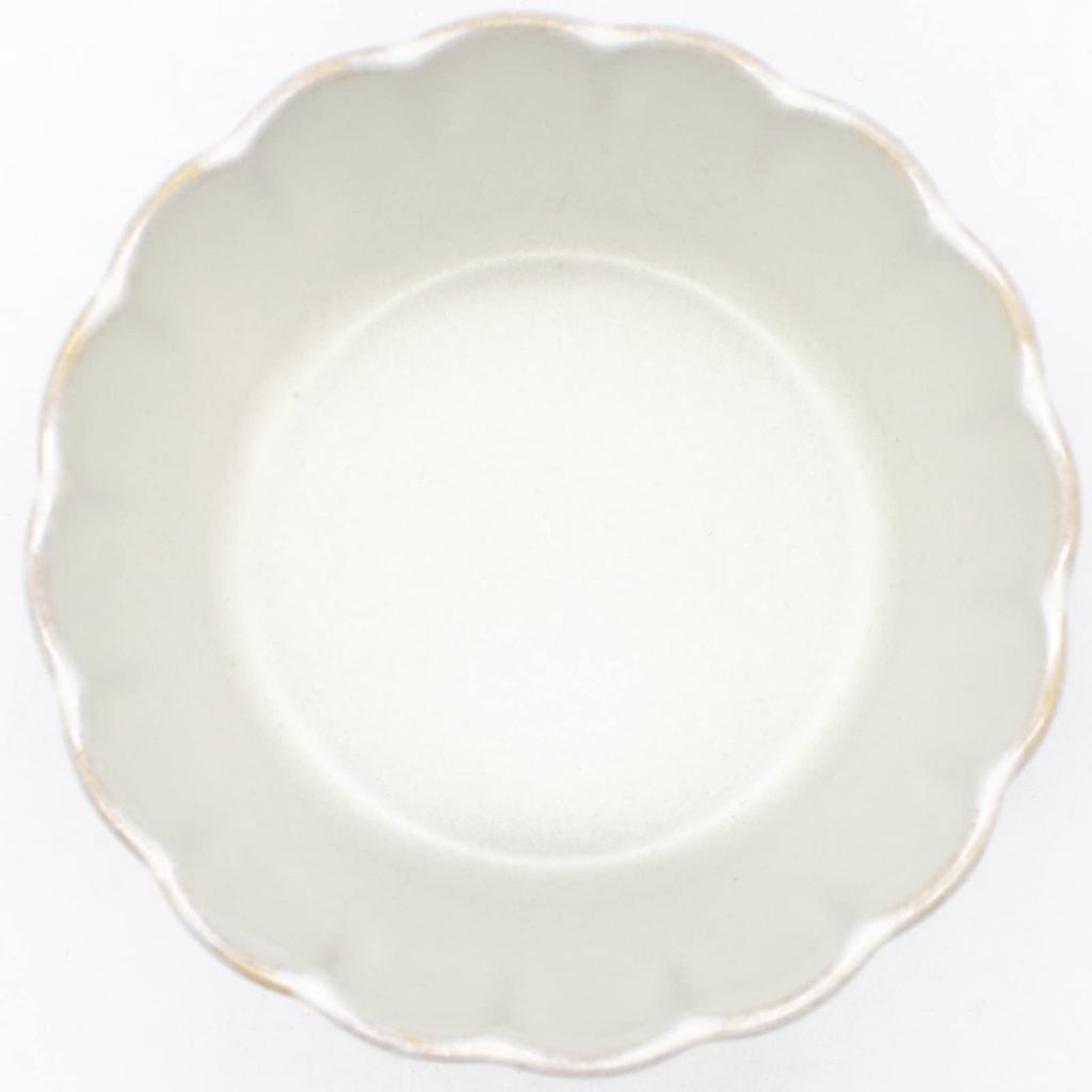 aito Seisakusho "Hana" 9cm Seto Ware Small Bowl - Microwave & Dishwasher Safe, Silver Leaf, Made in Japan