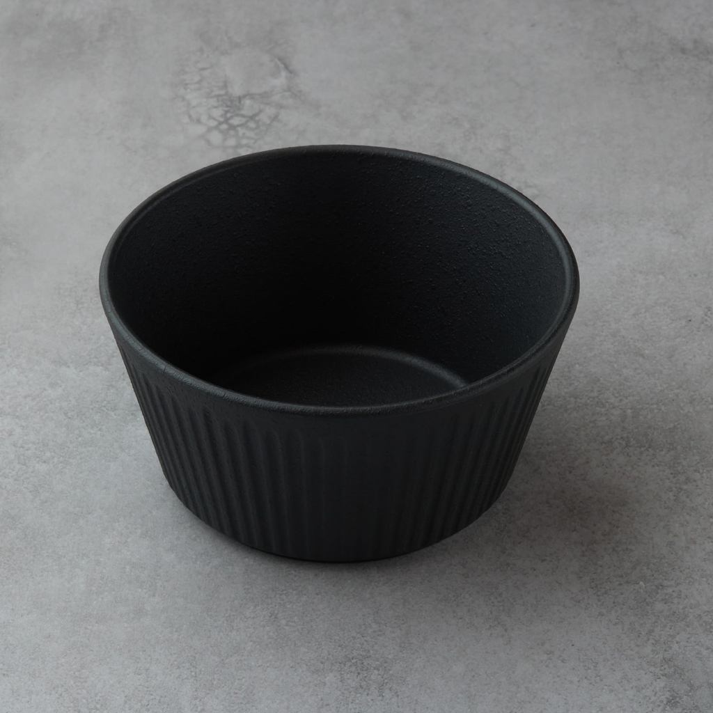 Ware Hendey 11cm Square Unbreakable Small Bowl - Premium Black, Heat-Resistant to 240°C, Microwave & Dishwasher Safe, High-Durability BPA-Free Resin Tableware with Ceramic Look - Made in Japan