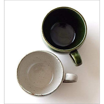 Seto-Yaki Ceramic Coffee Mug – Japanese Handcrafted Comb-Pattern Chamfered Round Design