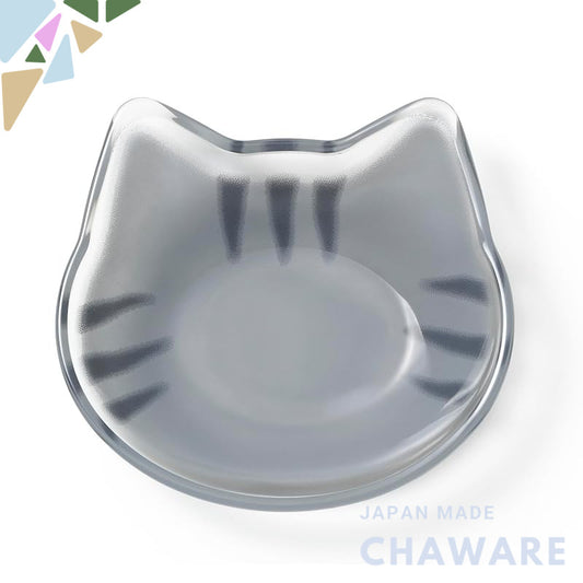 ADERIA Coconeco Japanese Glass Cat-Shaped Mini Plate – Cute Decorative Small Dish