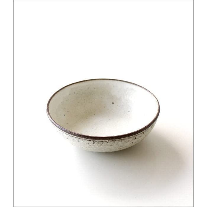 Kohiki Shallow Ceramic Japanese Bowl Plate Seto-yaki Mid-Size Multi-Use Porcelain Bowl Made in Japan