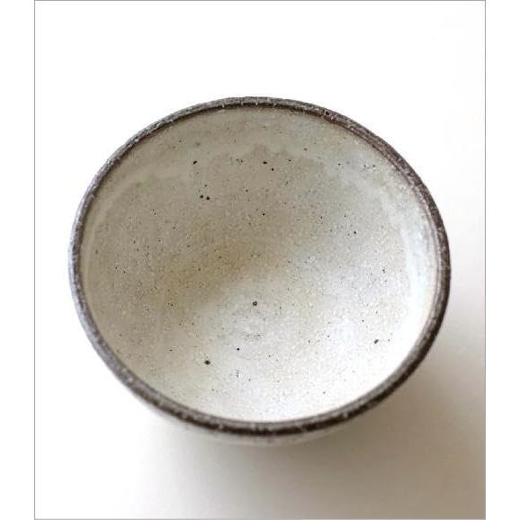 Seto Ware Kohiki Ceramic Rice Bowl, Japanese Made, 12×6cm, Modern Wafu Style, Microwave Safe