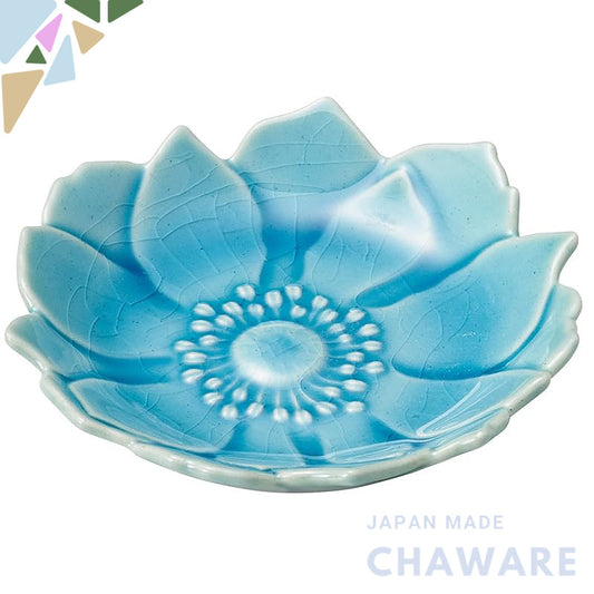 aito Katachi 8cm Anemone Small Plate Asagi Blue Seto ware Microwave & Dishwasher Safe Japan