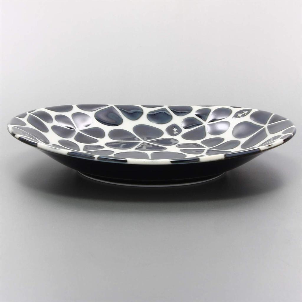 Mino-yaki Blue Floral Oval Serving Plate - Japanese Ceramic Side Dish, Made in Japan 132-5009