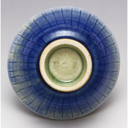Seto Ware Masaya Kato Blue Striped Rice Bowl (11cm x 5.3cm) Made in Japan