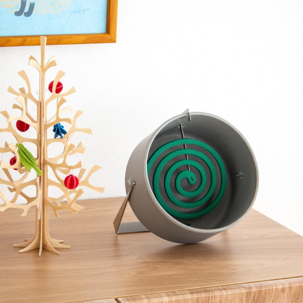 Kamoshika Ceramic Mosquito Coil Holder - Flat Banko-yaki Porcelain, Made in Japan