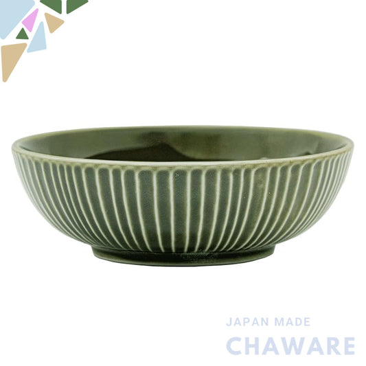 aito 'Sogi' 13cm Mino-yaki Ceramic Bowl (Green) Microwave/Dishwasher Safe - Made in Japan
