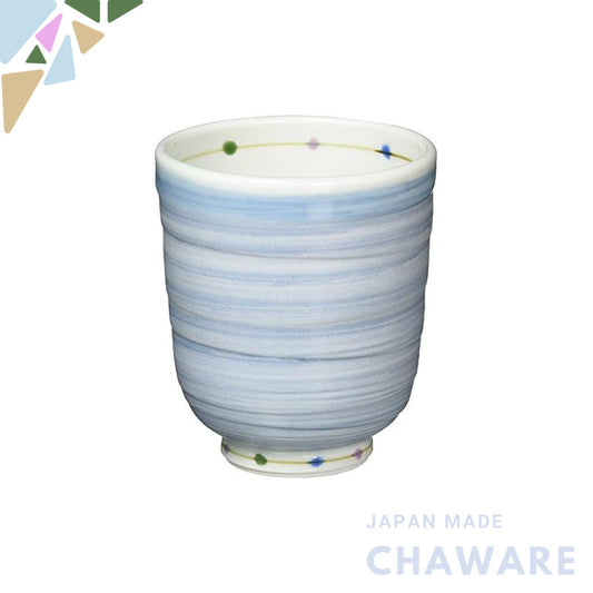 【made in japan】
Hasami Porcelain Lightweight Large Teacup with Colorful Dot Pattern in Blue, Microwave and Dishwasher Sa