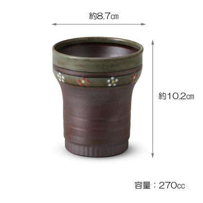 【made in japan】
Arita Porcelain Double-Wall Insulated Shochu Cup with Plum Blossom Design (270cc) - Ideal for Hot and Cold Drinks
