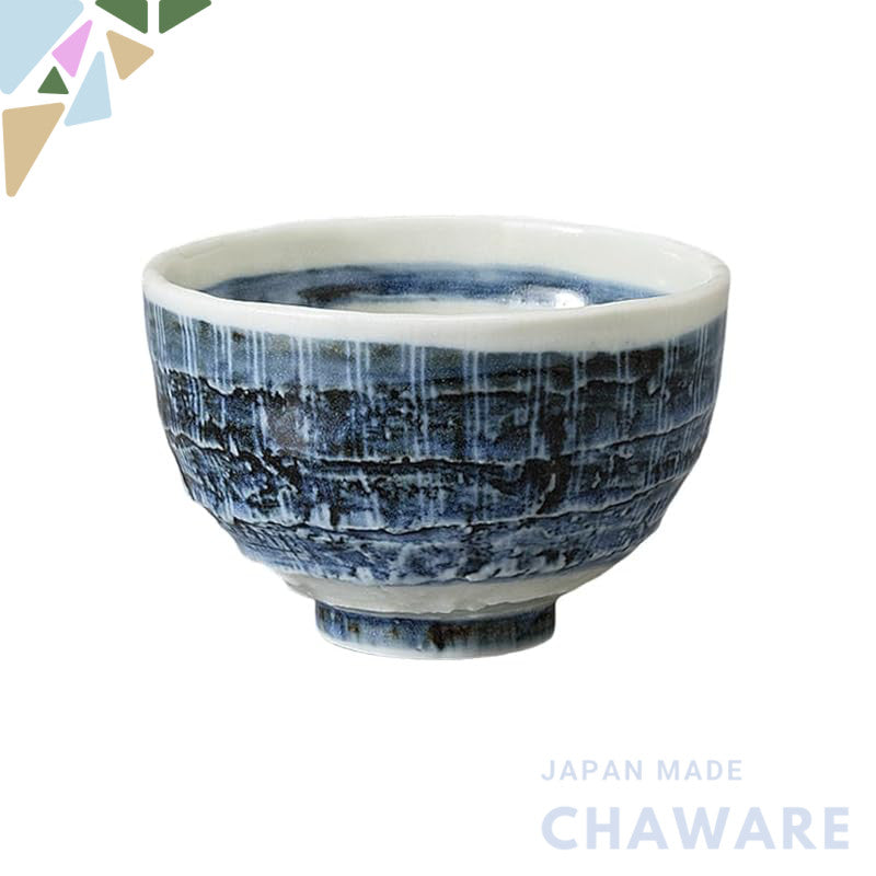 【made in japan】
Ale-net Ippuku Bowl and Teacup Set, 10.2x6.6cm, Handcrafted Tokusa Pattern Matcha Bowl, Cafe Bowl, Mino 
