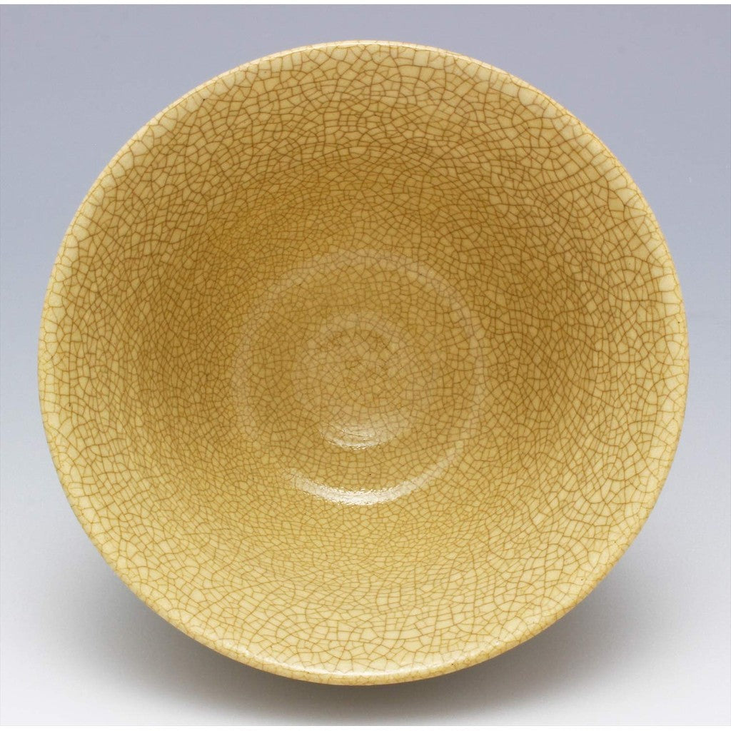 [made in japan] Seto Ware "Miyoshi Gosan" Matcha Bowl, 14cm Diameter x 8cm Height, Porcelain Pottery, Made in Japan, Traditional Craftsmanship, Perfect for Tea Ceremony and Matcha Lovers, SKU 139-0027.