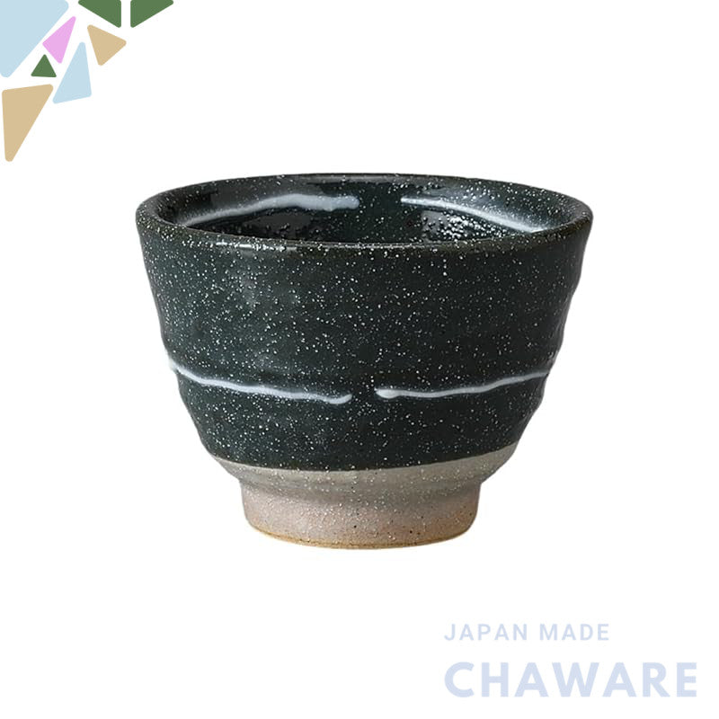 【made in japan】
Ale-net Japanese Tea Cup, Sencha Bowl, 9x6.4cm, 190cc, Black Glazed, Unique Design, Microwave Safe, Mino
