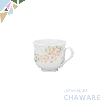 Kutani Porcelain Iwataya "Kutani-Yaki" Mug with Japanese Cherry Blossom Design, Daishi Kiln K8-886chaware
